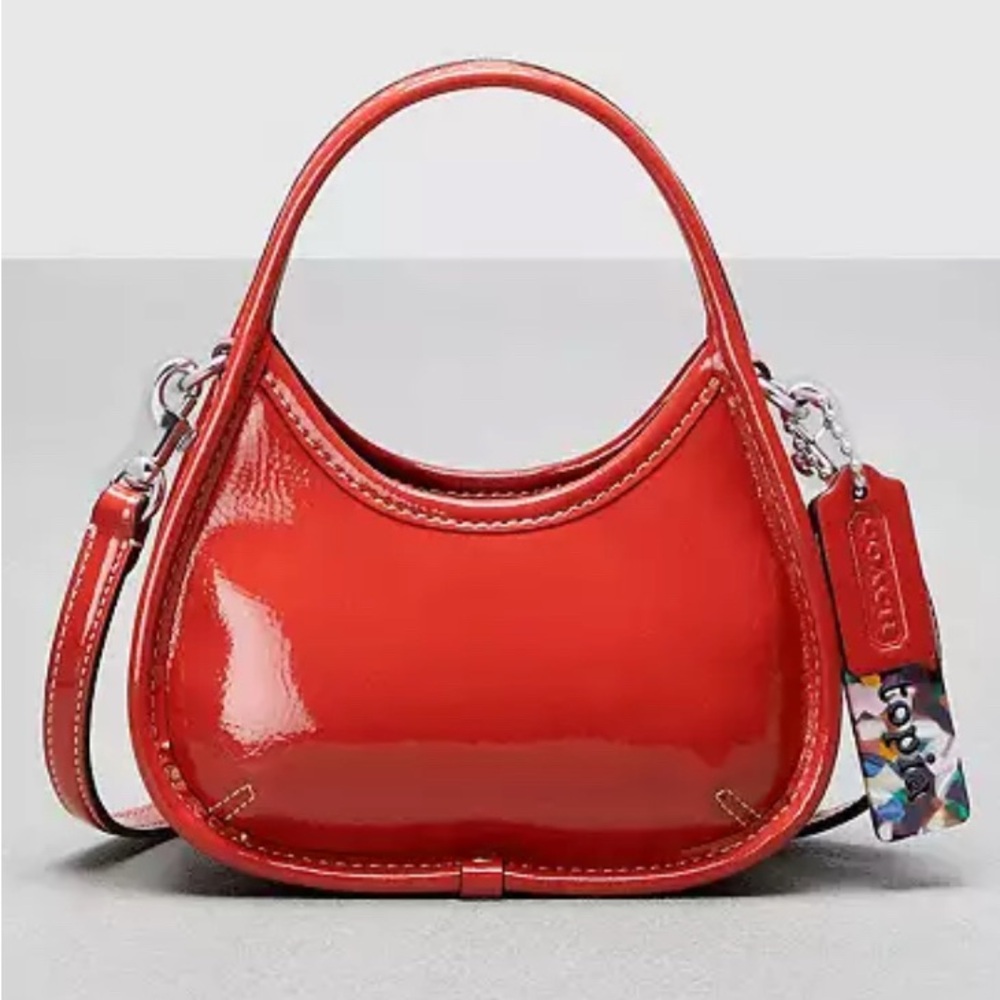 Coach Mini Ergo Bag In Crinkle Patent Coachtopia Leather NWT